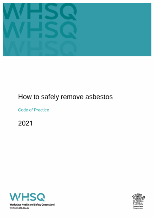 "how to safely remove asbestos" code of practice 2021 by WHSQ